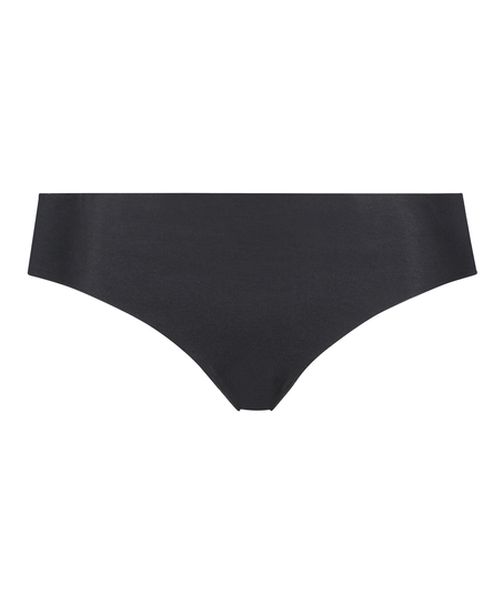 Slip invisible en coton, Noir