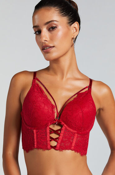 Hunkemöller Soutien-gorge à armatures longline push-up préformé Charlotta Rouge