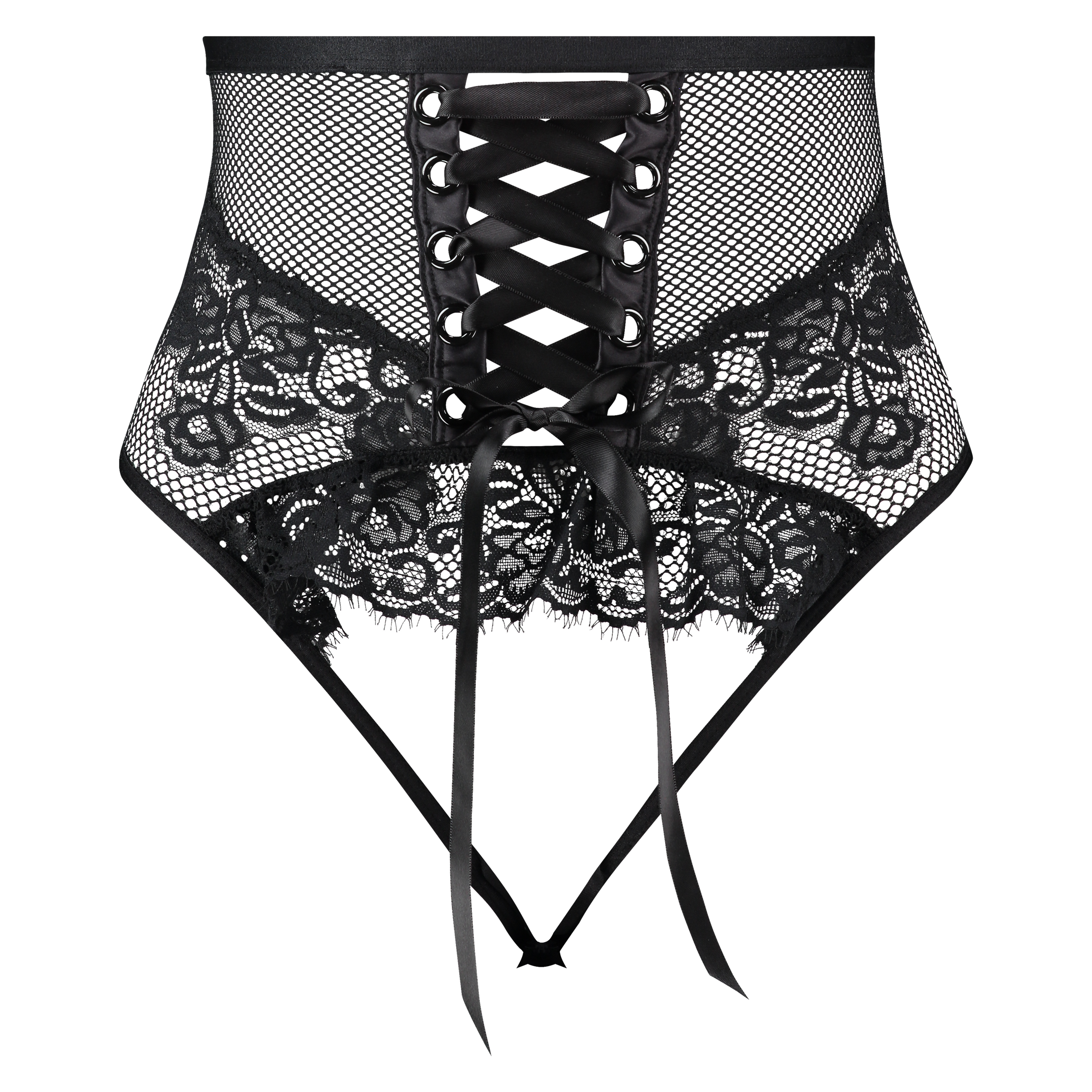 Slip br&eacute;silien Charlie Open Back, Noir, main