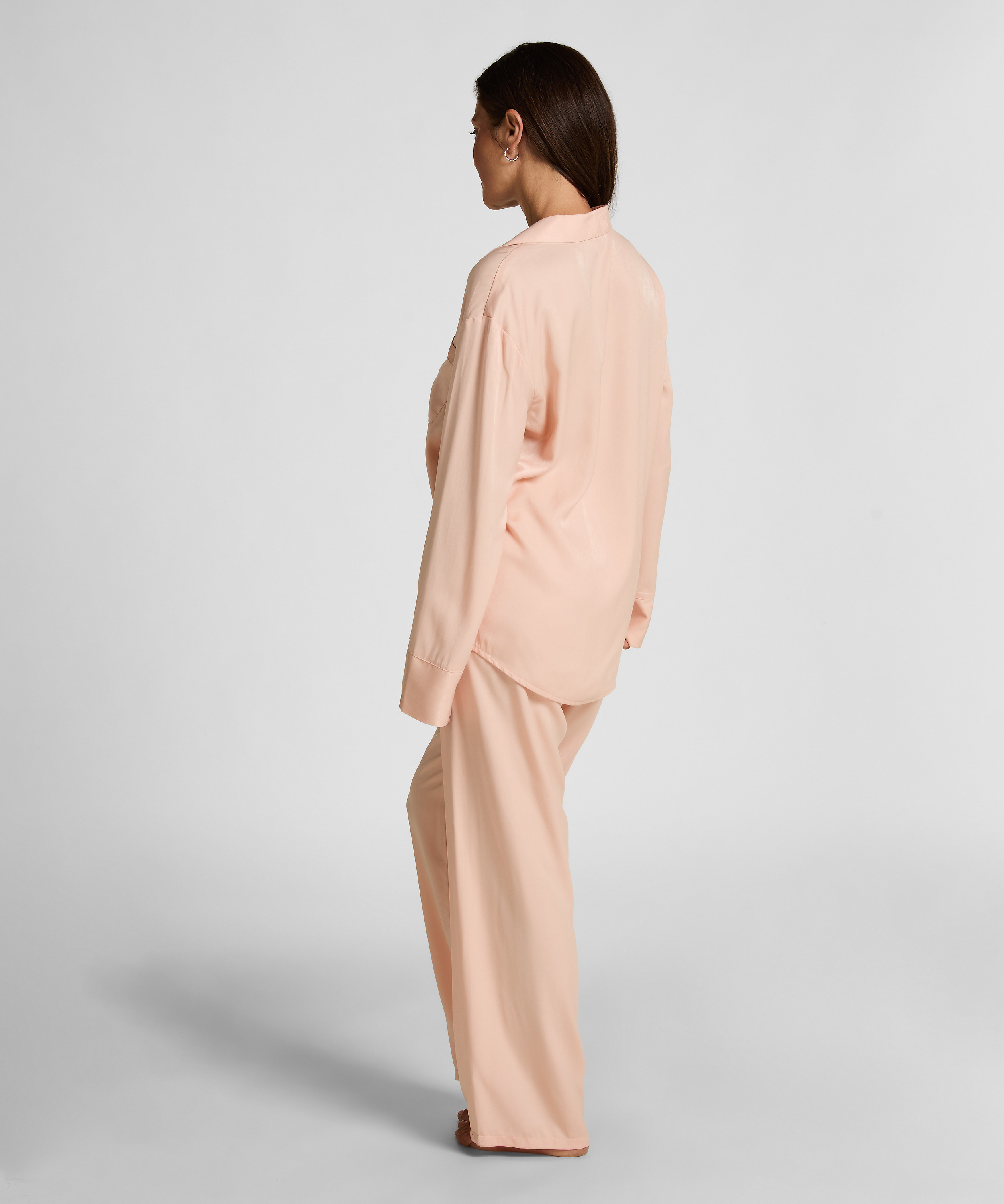 Veste à manches longues Satin Ayla, Rose, main