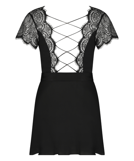 Kimono Satin Coco, Noir