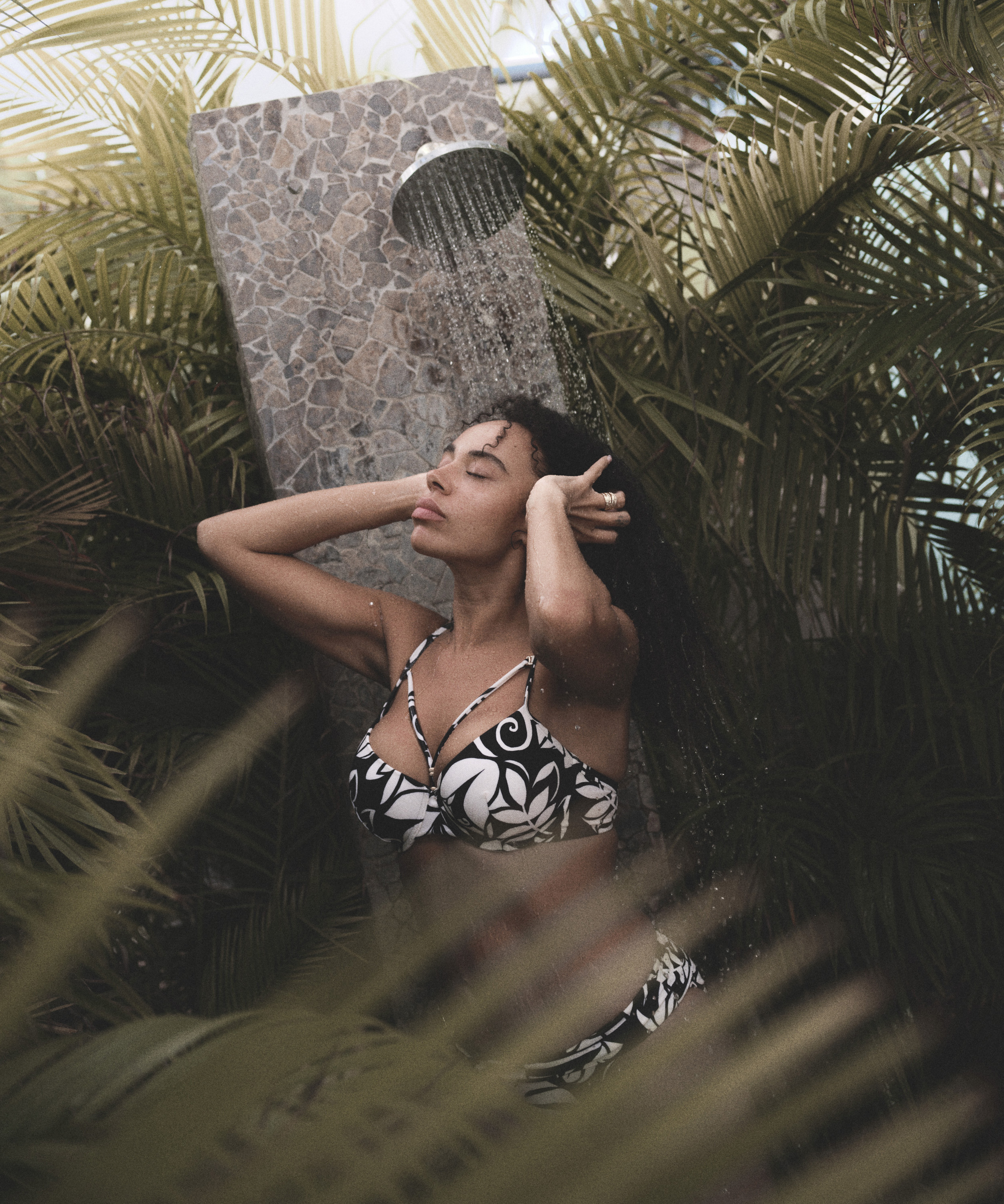 Haut de bikini Maurice, Noir, main