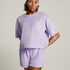 Top velours manches courtes, Violet