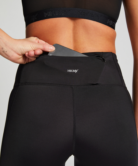 HKMX Legging taille r&eacute;guli&egrave;re Run Baby Run, Noir