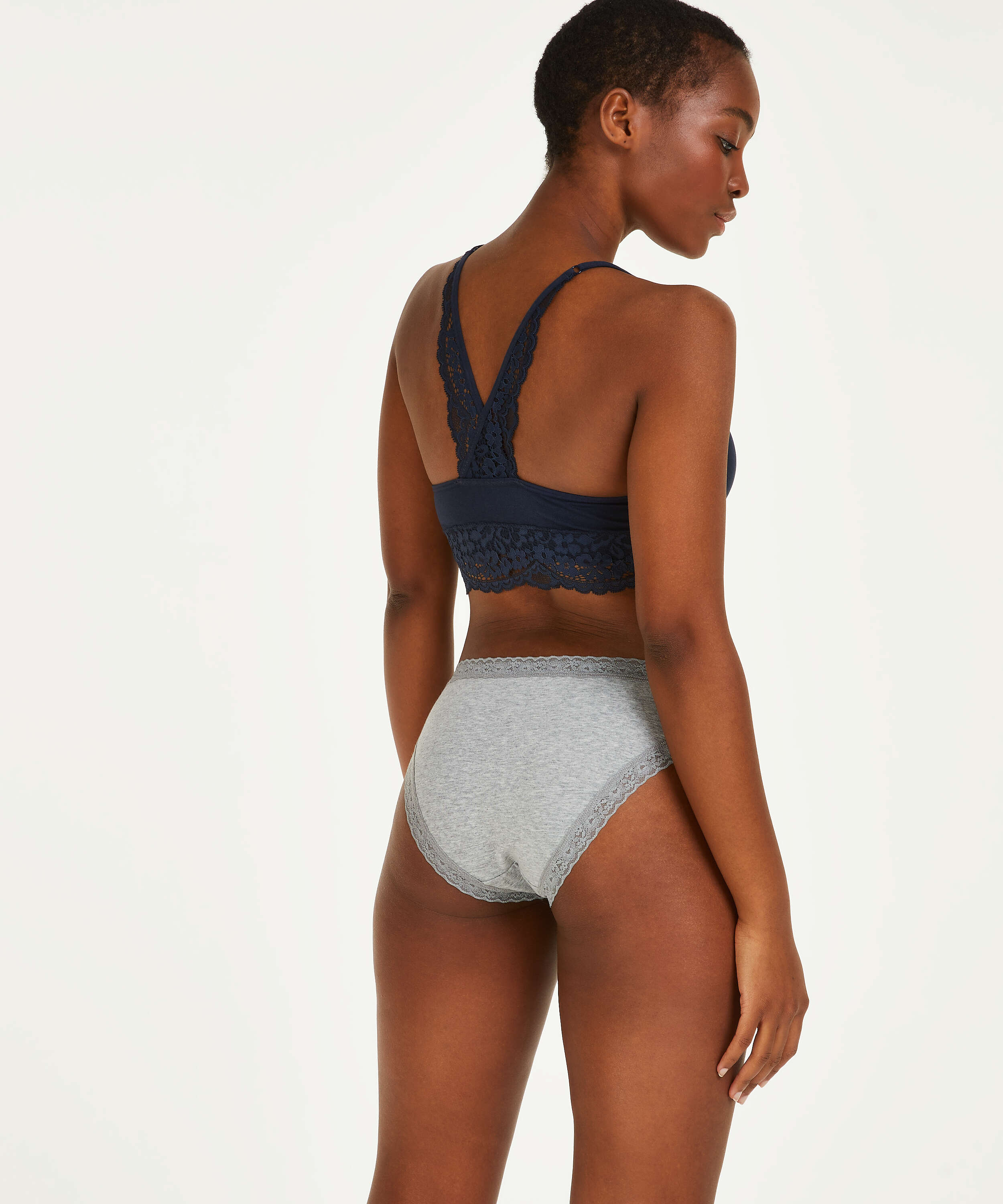 3 paires de slips, Bleu, main