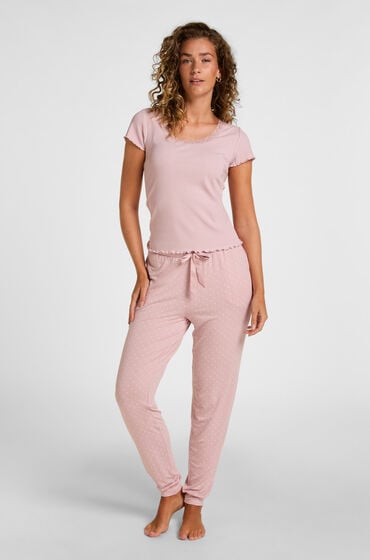 Hunkemöller Pantalon de pyjama Jersey Rose Hunkemöller Pantalon de pyjama Jersey Rose
