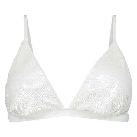 Haut de bikini Triangle Pride, Blanc