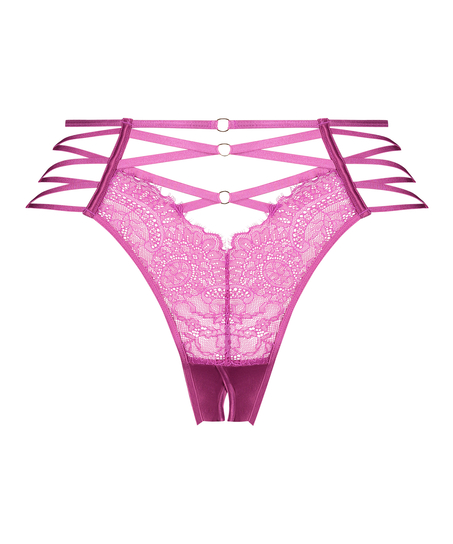 Slip brésilien à entrejambe ouvert Monet, Violet