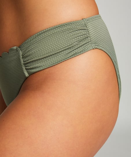 Slip de Bikini Rio Scallop, Vert