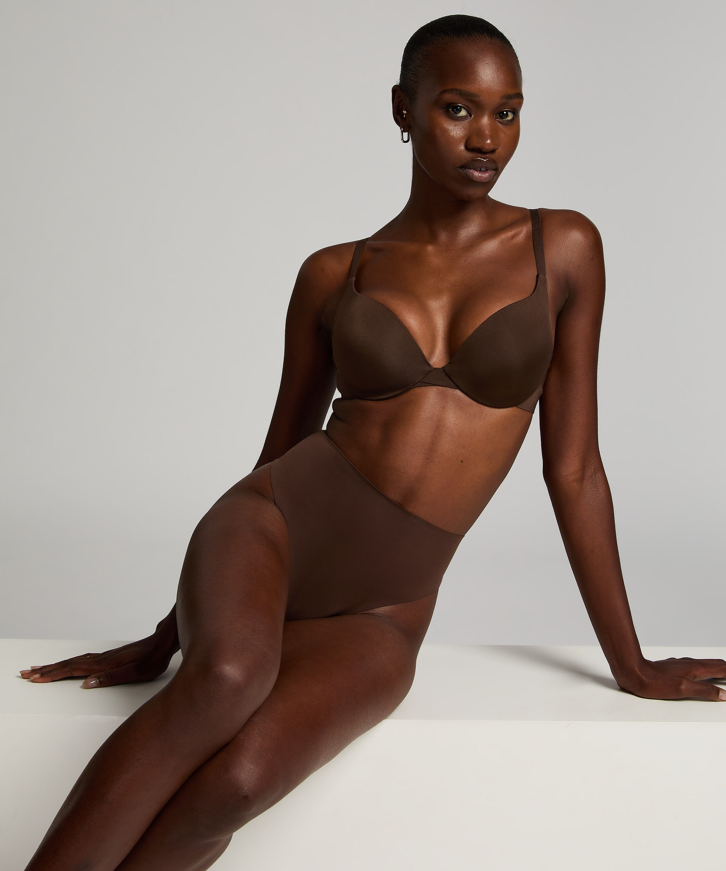 Soutien-gorge à armatures préformé push-up Smooth, Marron