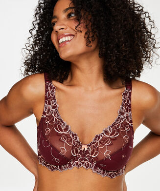 Soutien-gorge &agrave; armatures non-pr&eacute;form&eacute; Diva, Rouge