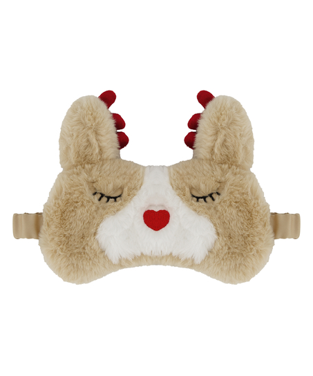 Masque de nuit Fake Fur, Beige