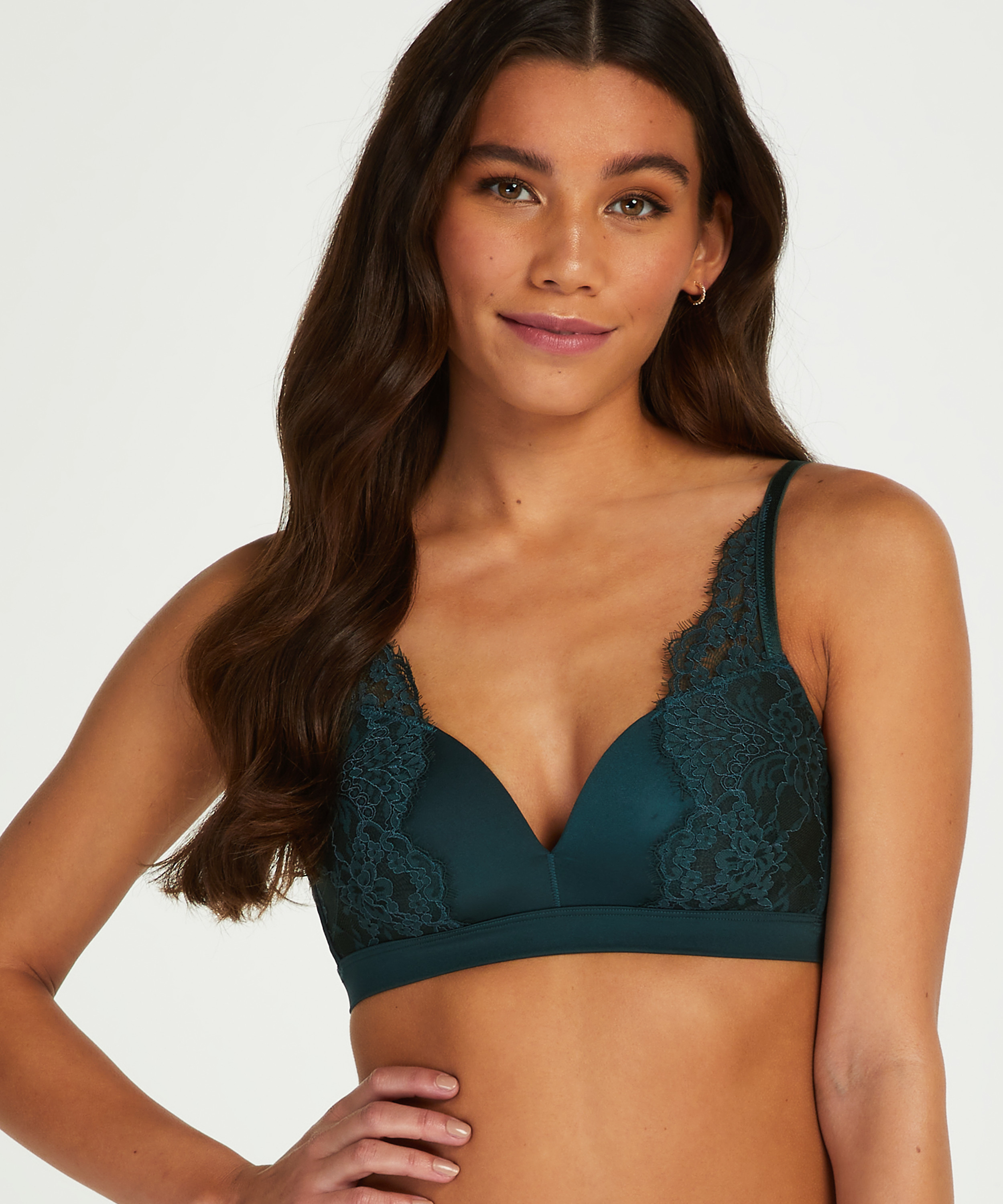 Soutien-gorge sans armatures préformé Alexa, Vert, main