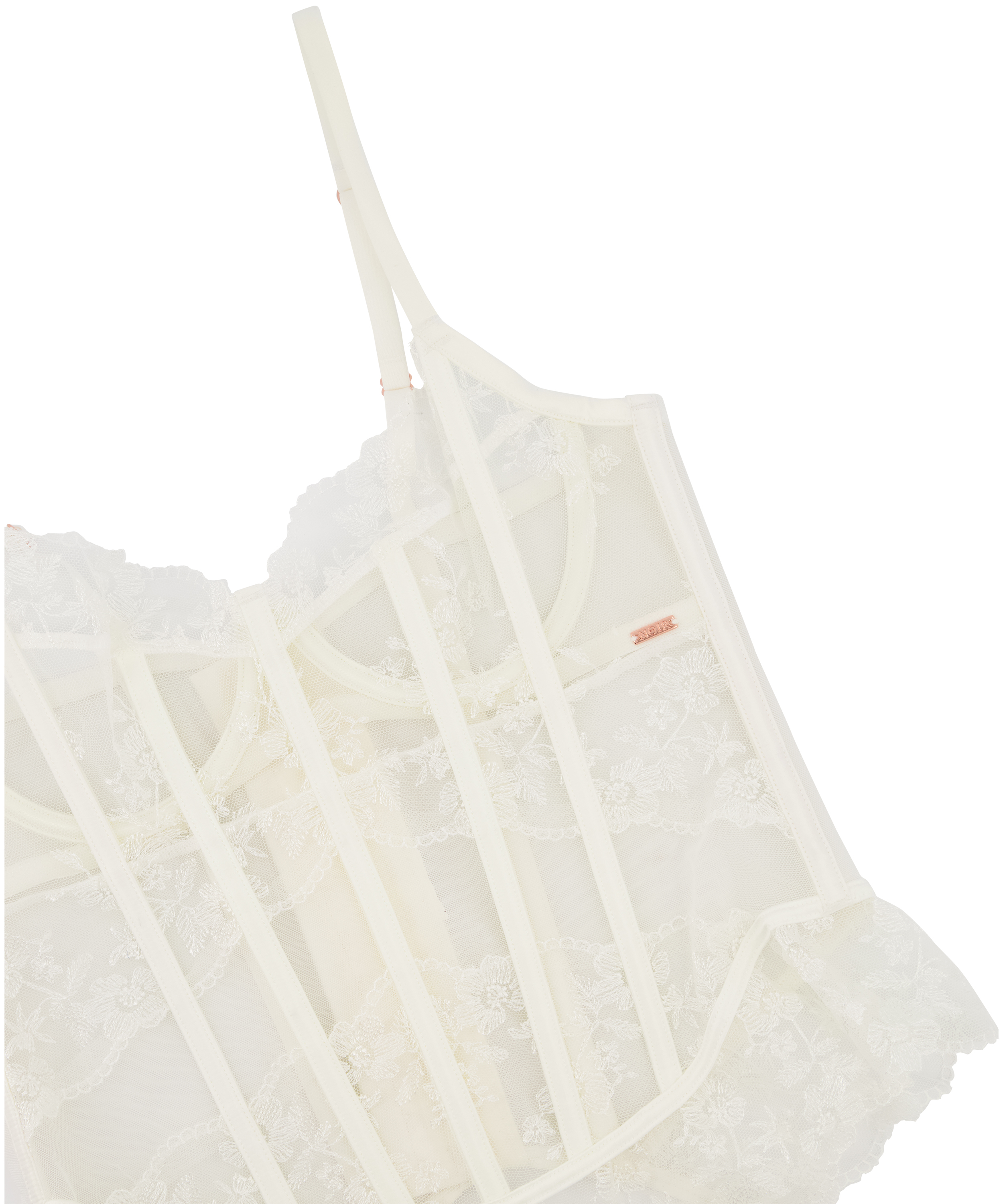 Bustier Steph, Blanc, main