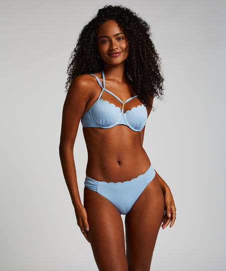 Haut de bikini préformé à armatures Scallop, Bleu
