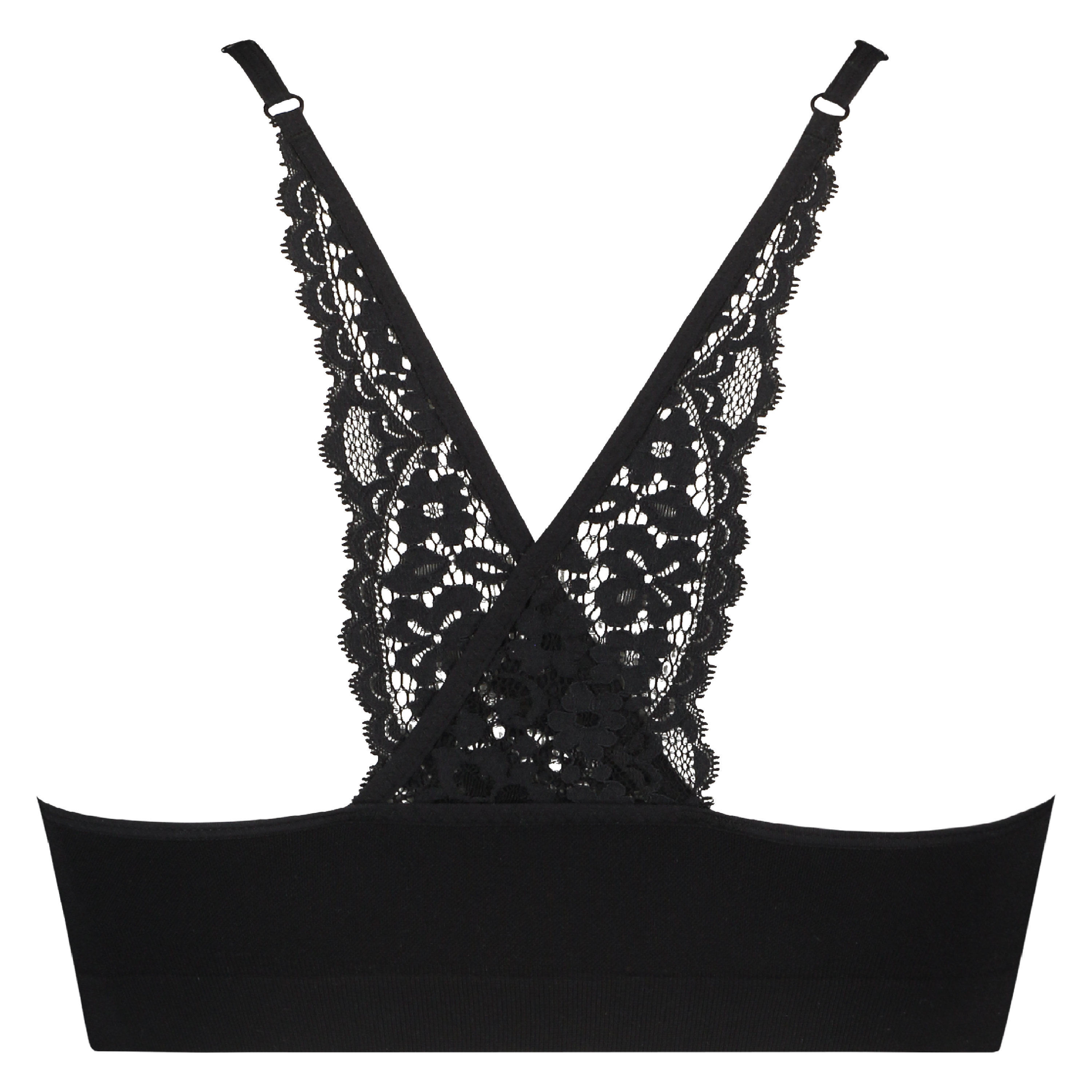 Brassière sans coutures Marina lace back, Noir, main