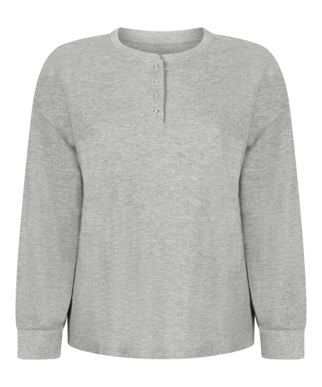 Haut gaufre Henley, Gris