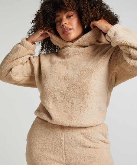 Sweat à Capuche polaire Snuggle, Beige