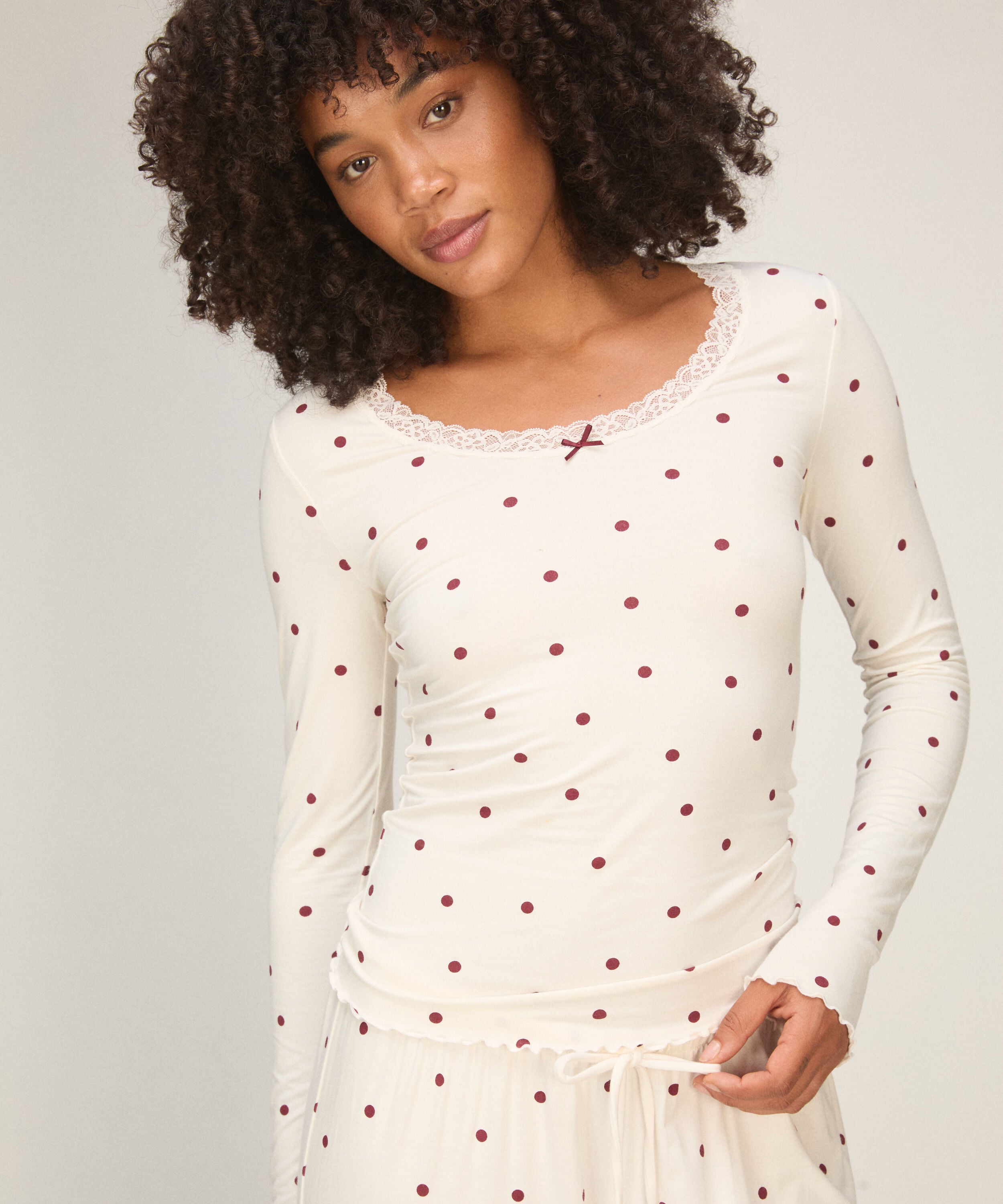 Top Lace Dot, Blanc Top Lace Dot, Blanc