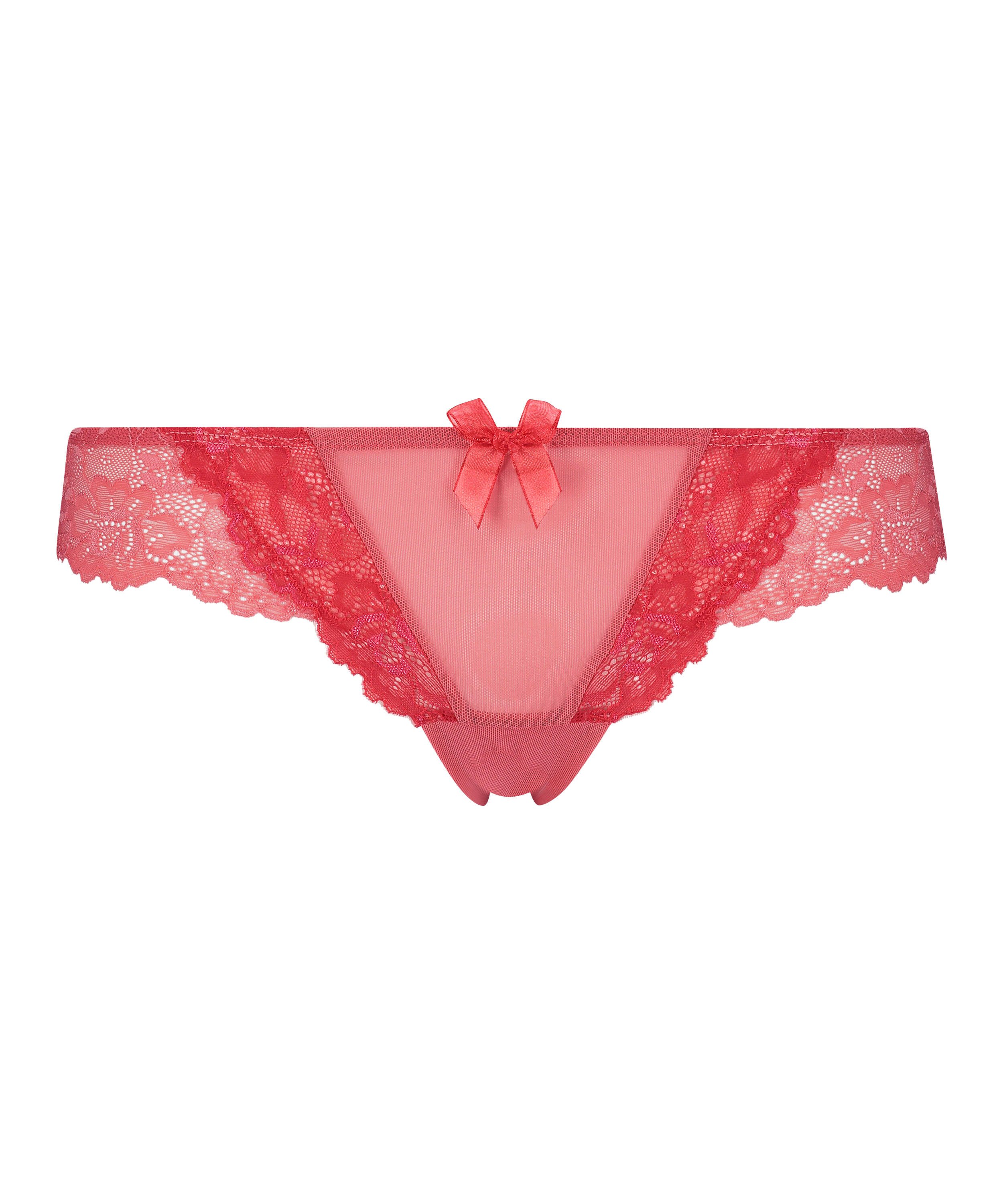 Slip br&eacute;silien Crystal Lace, Rose, main