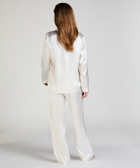 Veste à manches longues Satin, Blanc