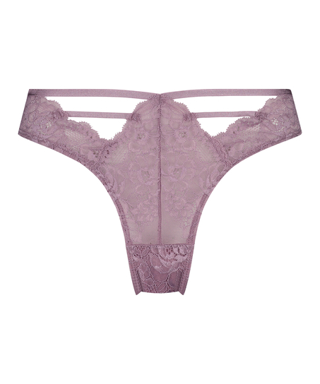 Slip brésilien échancré Clara, Violet