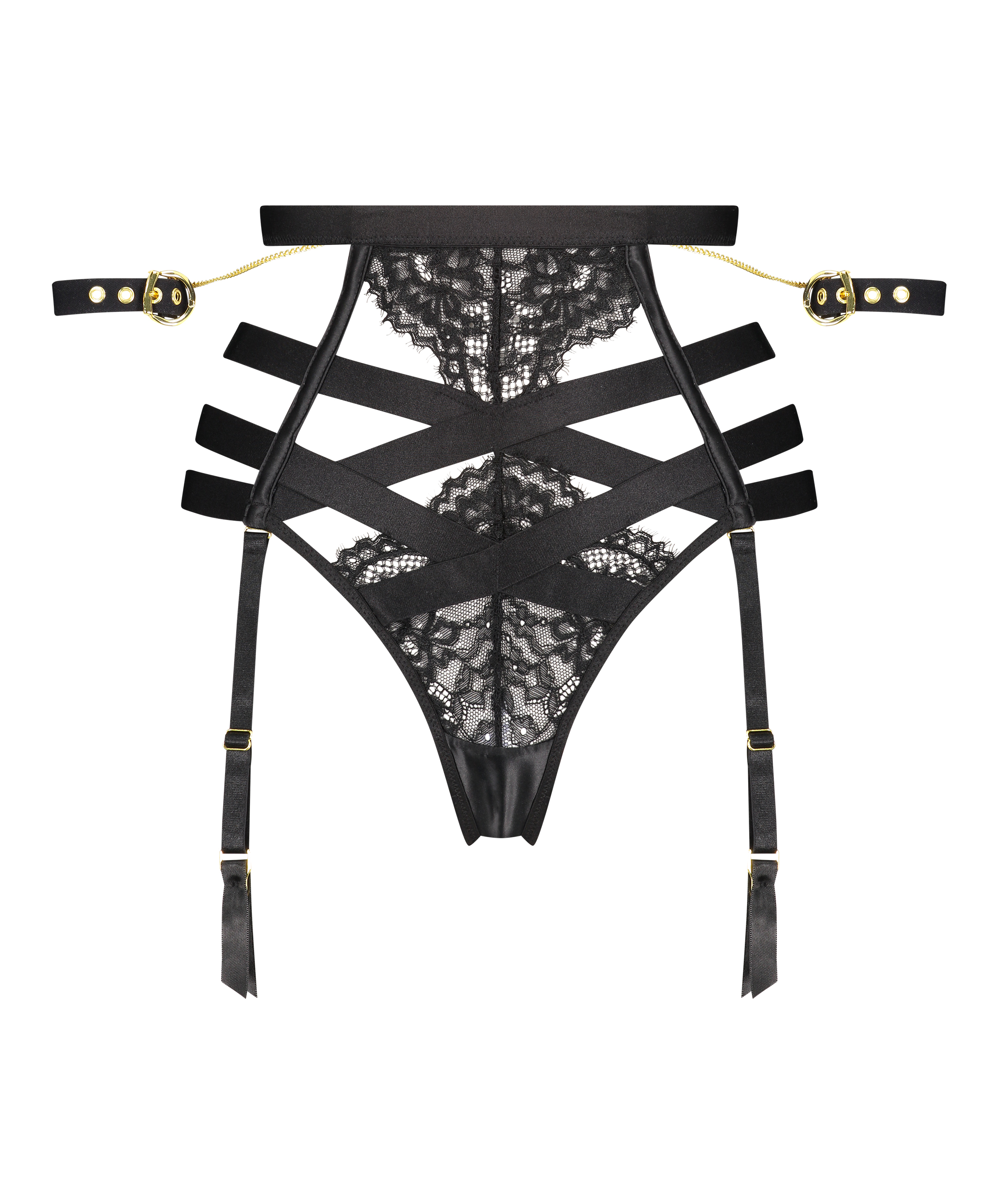 String taille haute Ivy, Noir, main