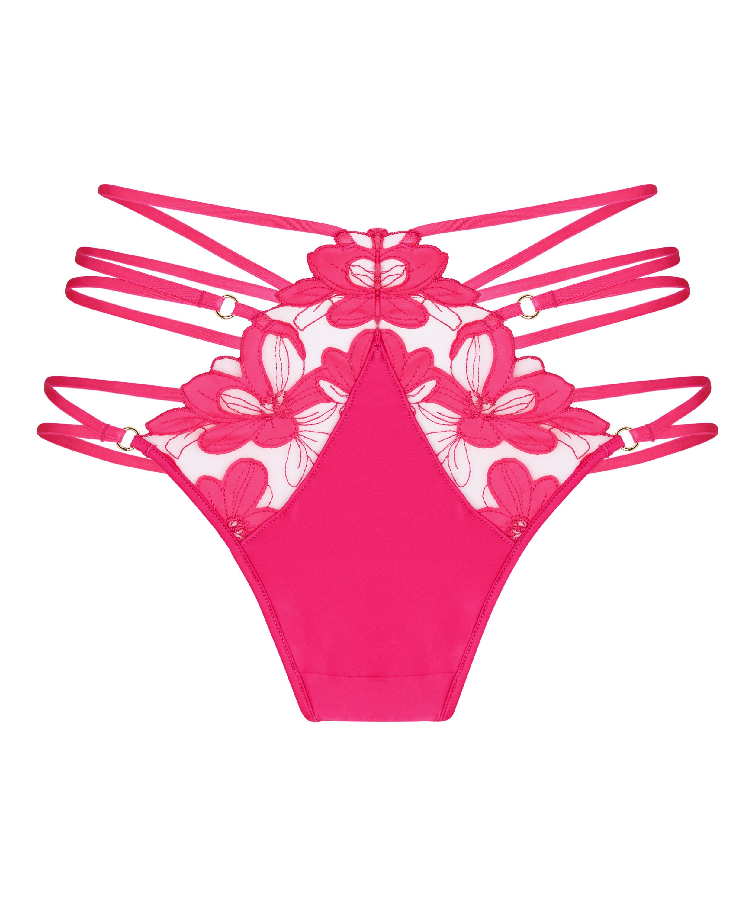 String Taille Haute Highleg Beatrice, Rose