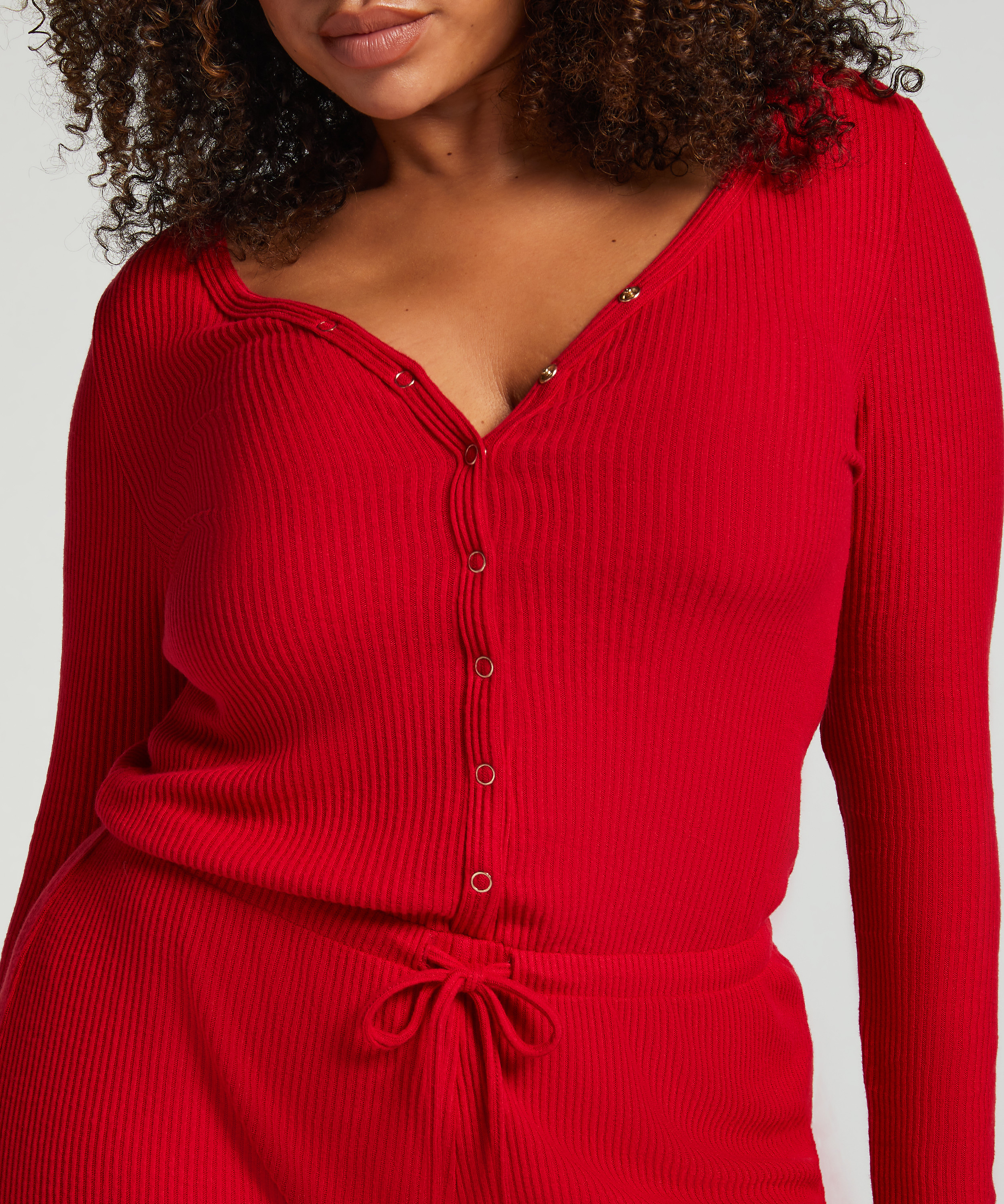 Grenouillère courte brossée, Rouge, main