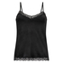 Camisole velours Dentelle, Noir