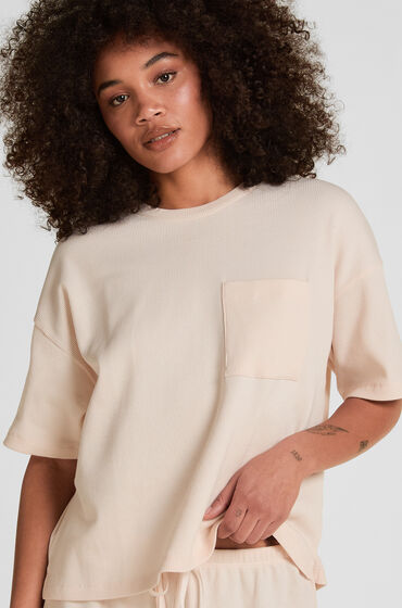 Hunkemöller Pyjama Top Waffle Rose