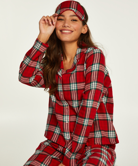 Pyjama Check Twill, Rouge