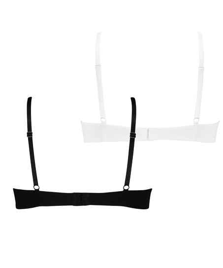 Lot de 2 Soutiens-gorge à armatures préformés, Noir