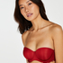 Soutien-gorge à armatures préformé sans bretelles Angie, Rouge