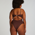 Maillot de bain Bandeau Scallop, marron