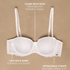 Soutien-gorge à armatures préformé sans bretelles Angie, Blanc