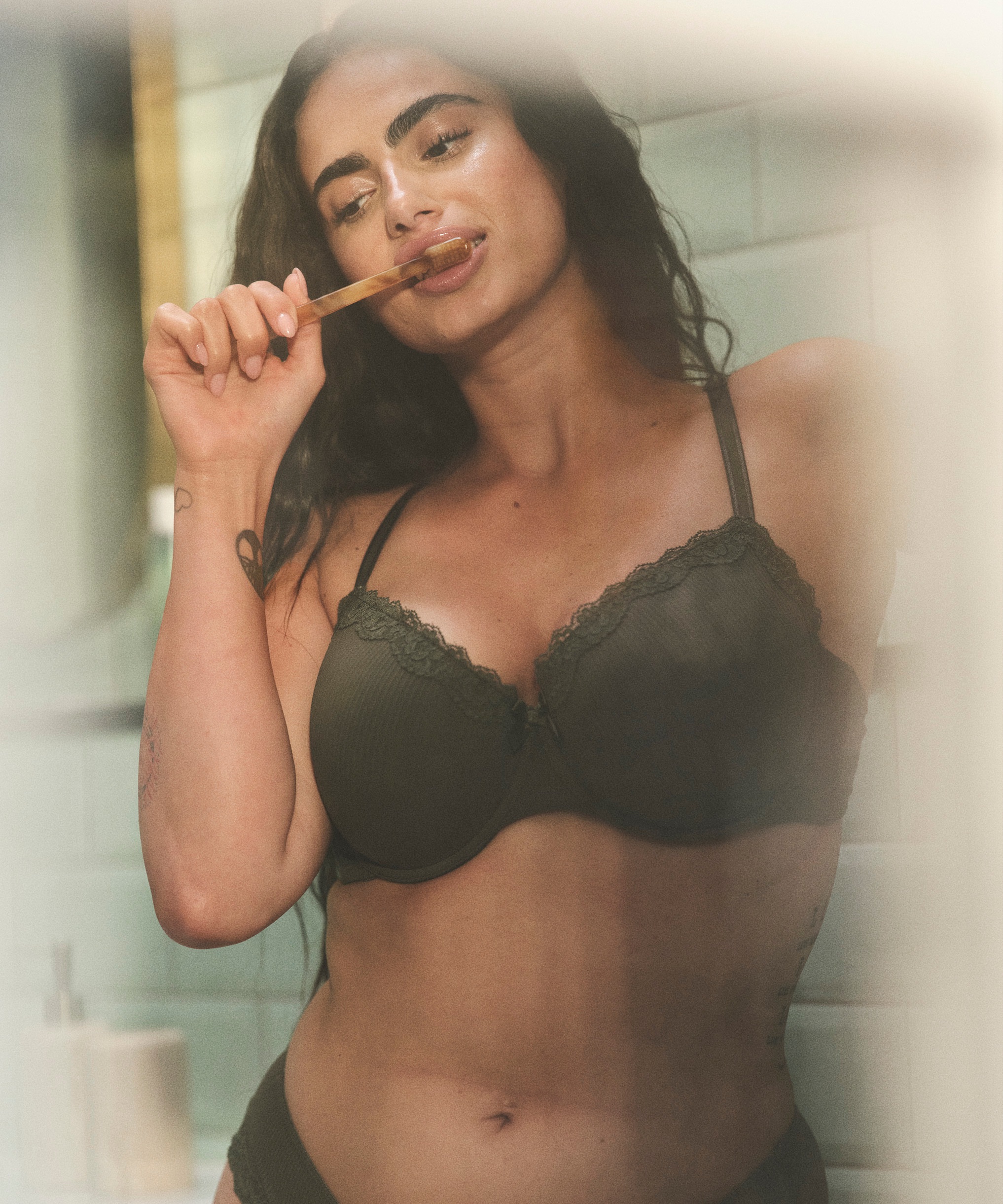 Soutien-gorge à armatures préformé Lola, Vert, main