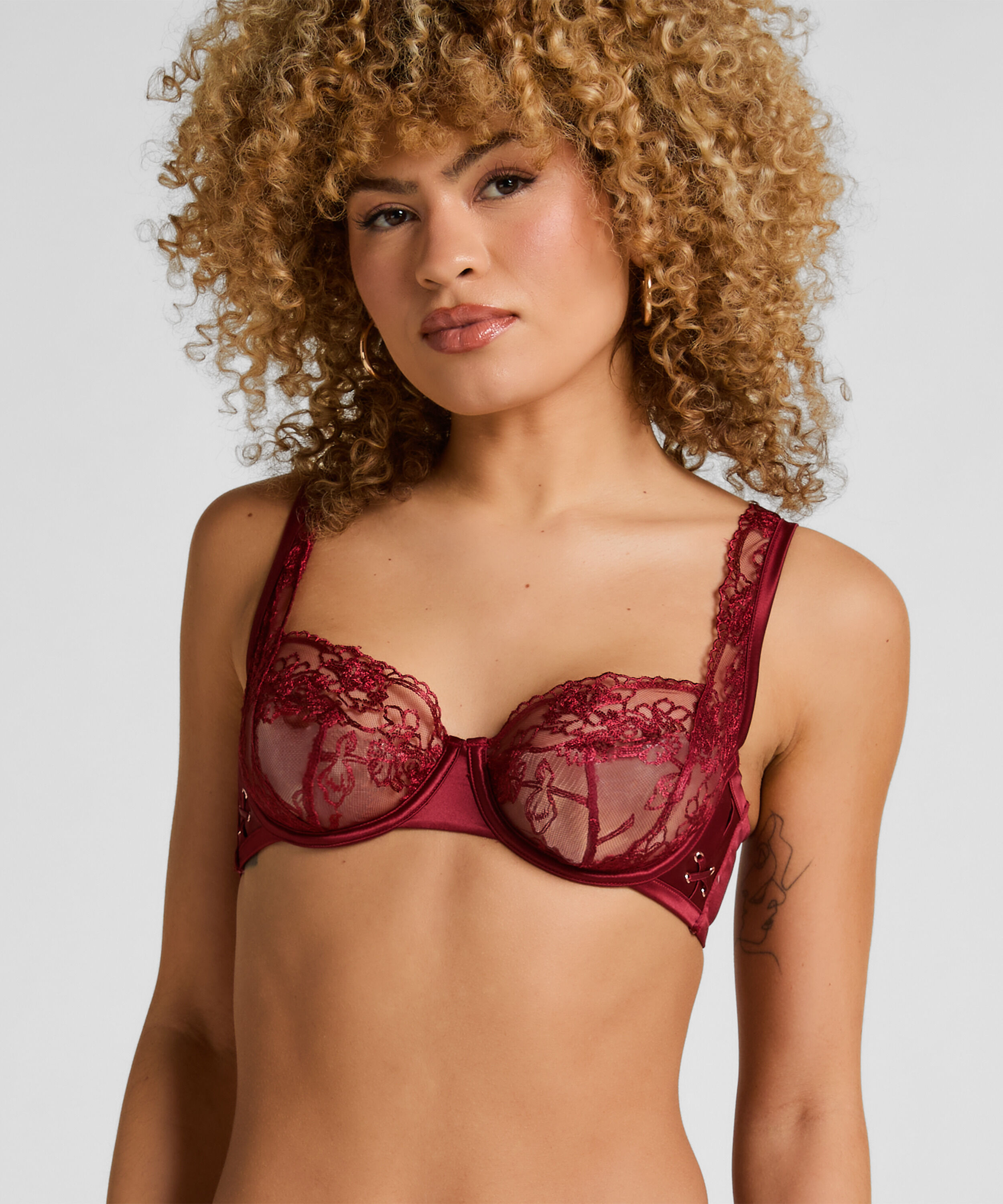 Soutien-Gorge Armatures Catherine Sans Coques, Rouge