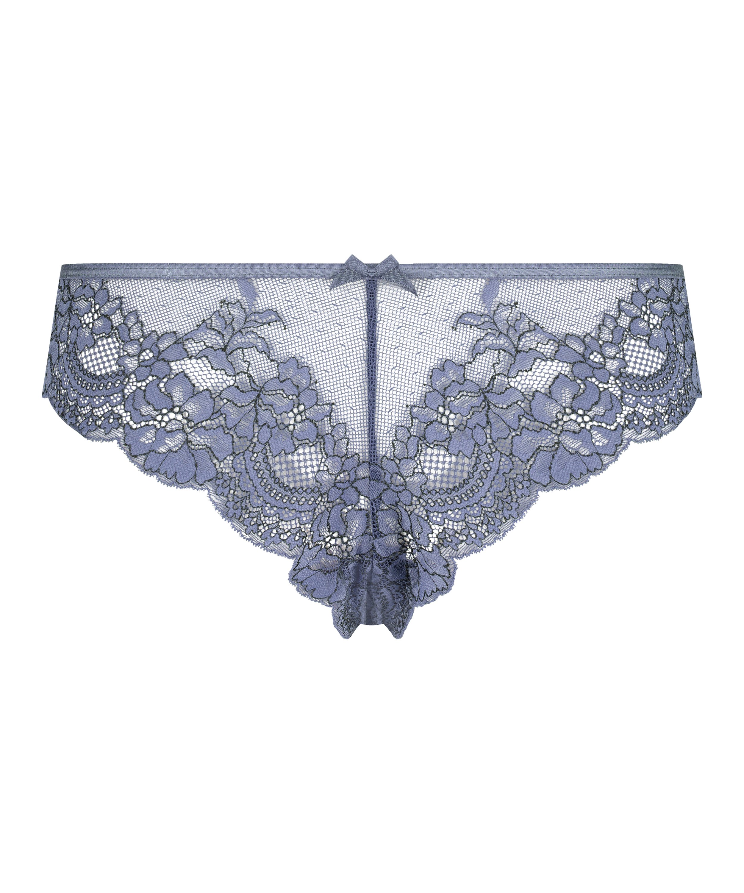 Slip brésilien Pénélope, Bleu, main