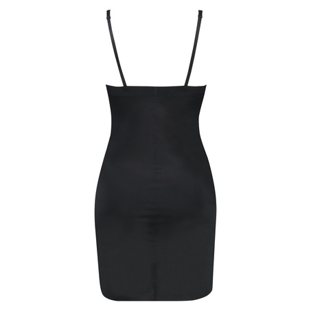 Robe sculptante en dentelle scuba, Noir