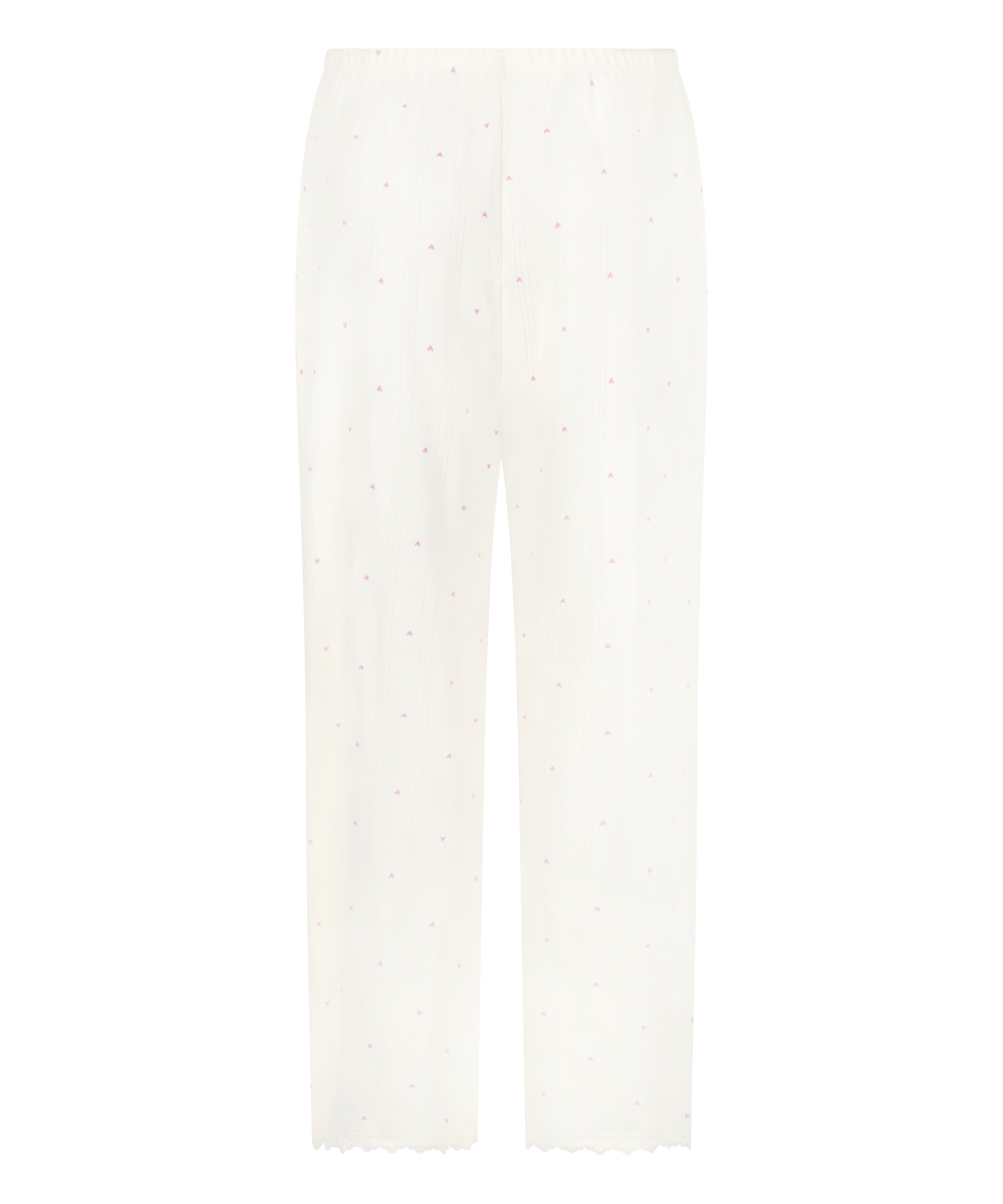 Pantalon en pointelle, Blanc, main