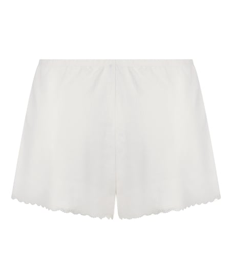 Short Pointelle, Blanc