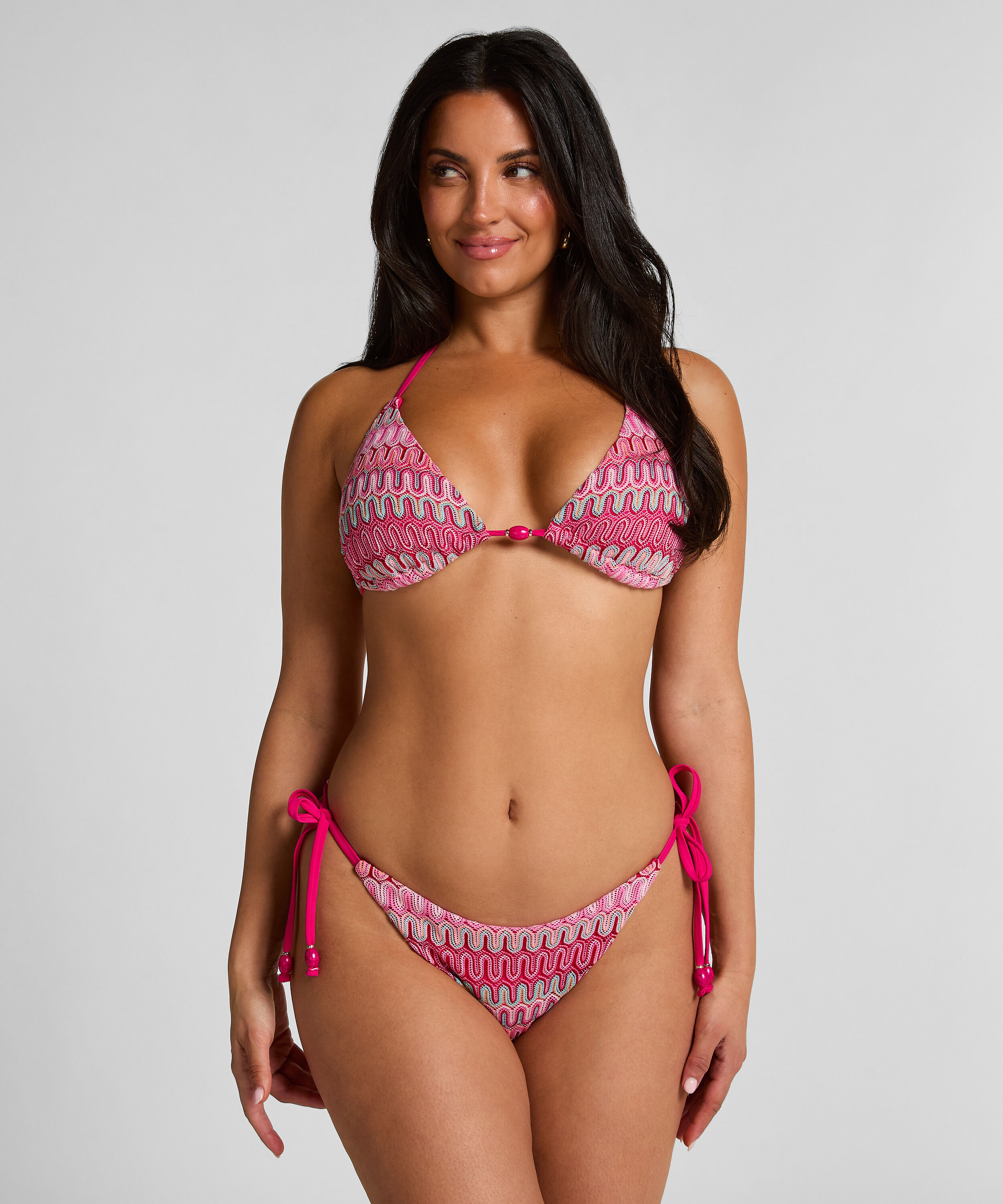 Bas de bikini à jambe haute Cali, Rose Bas de bikini à jambe haute Cali, Rose