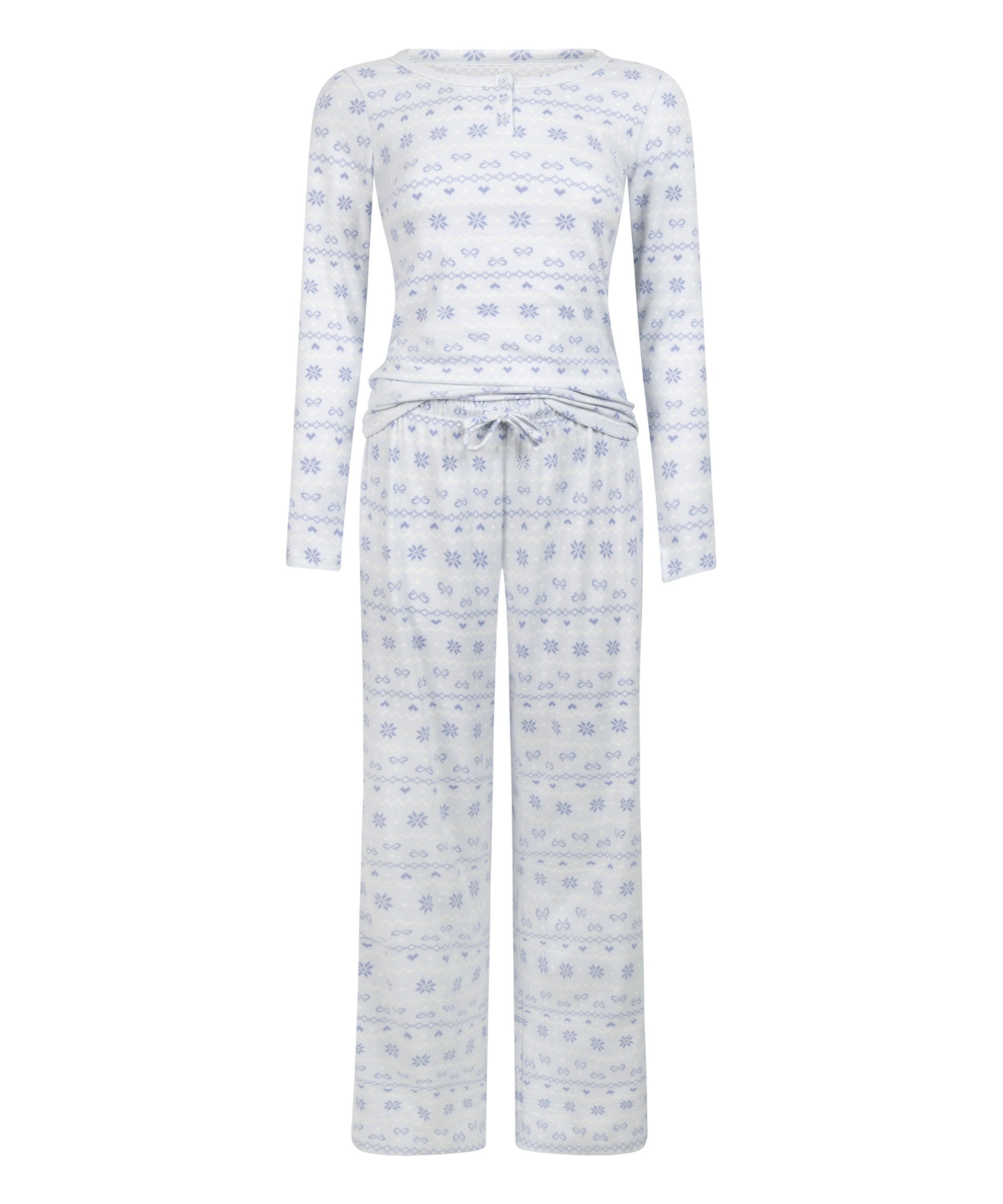 Pyjama en jersey Fairisle, Bleu, main