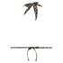 Haut de bikini Triangle Leopard, Beige