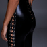 Catsuit Mesh Lace-up, Noir