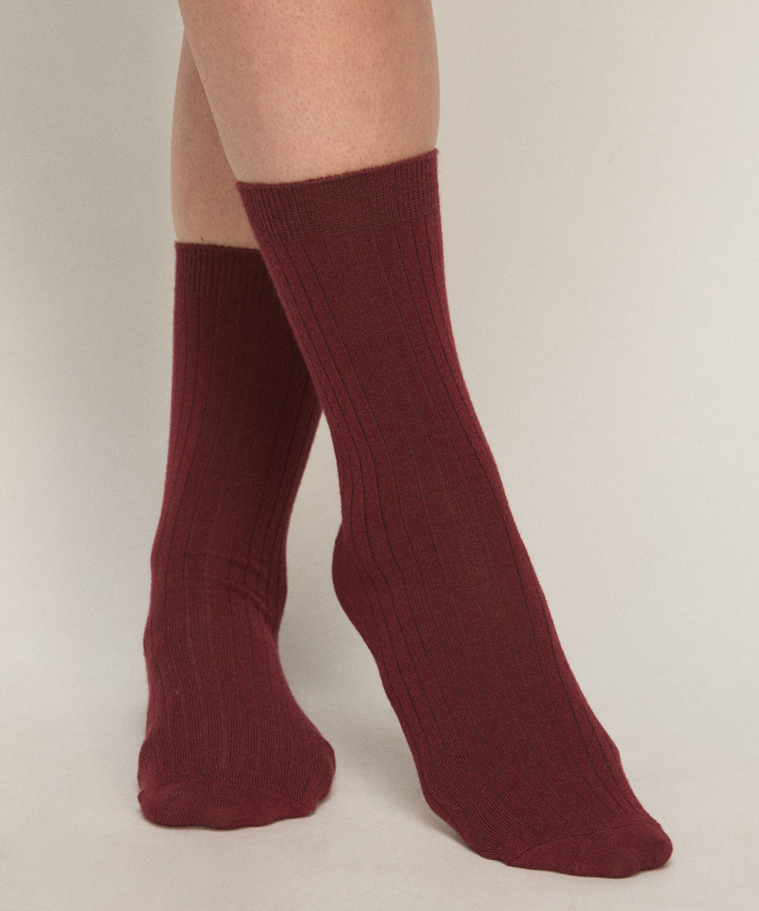 Cashmere Blend Ribbed Socks