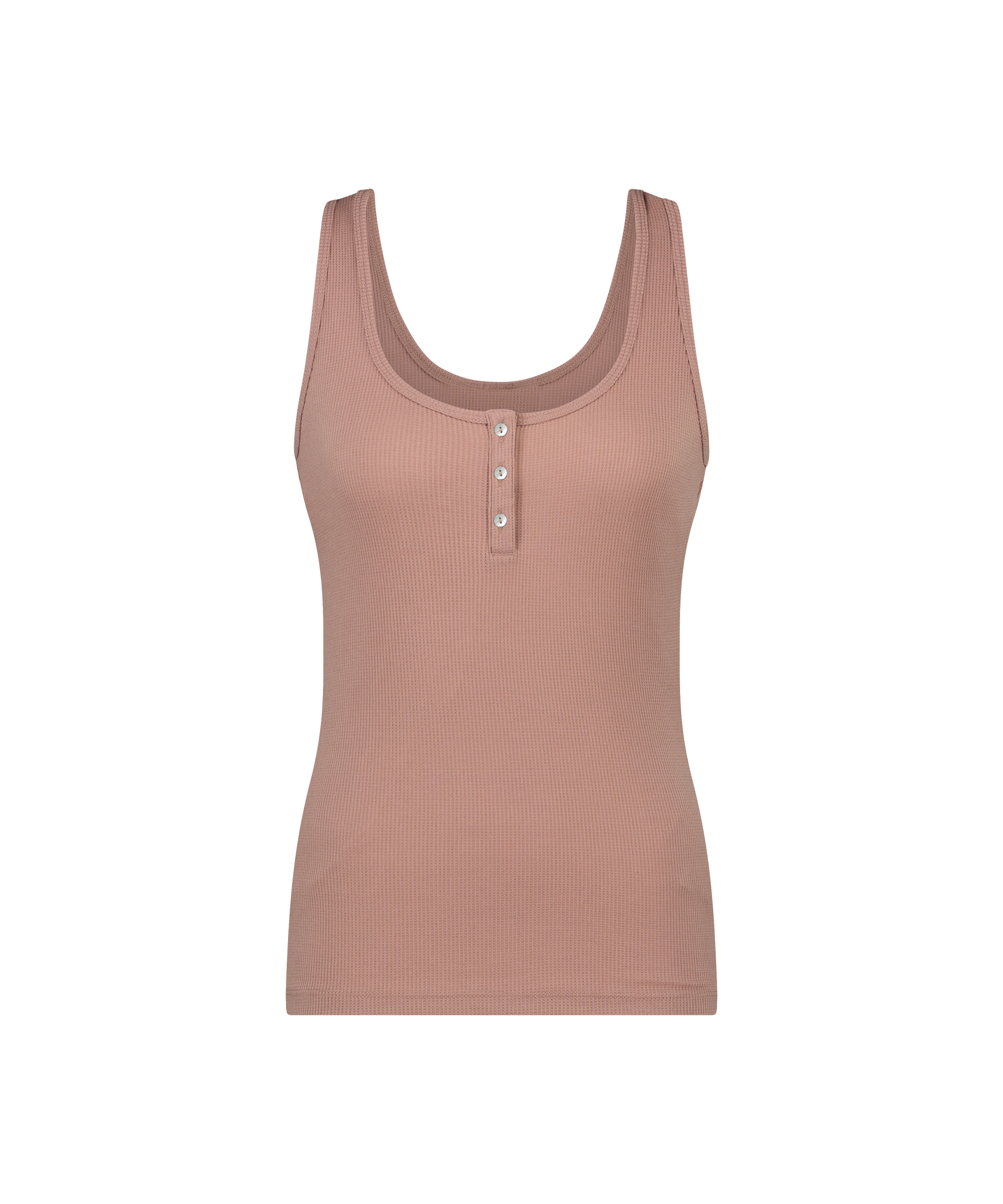 Singlet Henley, Marron, main