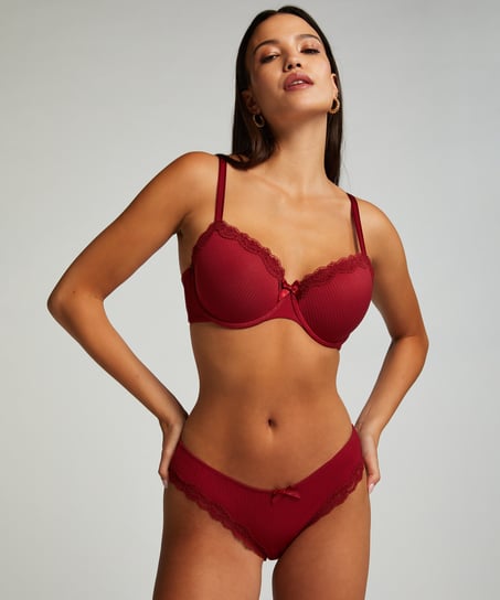 Slip br&eacute;silien Lola, Rouge
