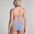 Maillot de bain Bandeau Scallop, Blanc